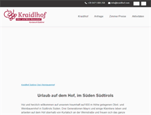 Tablet Screenshot of kraidlhof.com